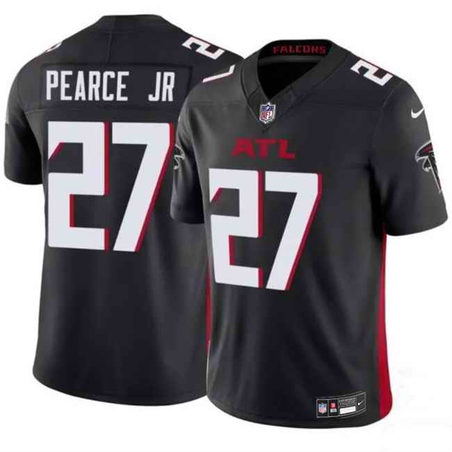 Men's Atlanta Falcons #27 James Pearce Jr Black 2025 Draft F.U.S.E. Vapor Untouchable Limited Stitched Football Jersey